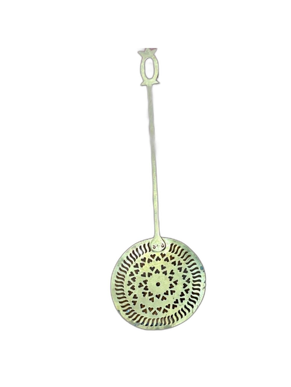 Artisan Brass Skimmer with Decorative Cutouts